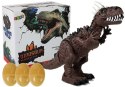 LEAN Toys Dinozaur Brązowy na Baterie Porusza się z Projektorem Dźwiękiem