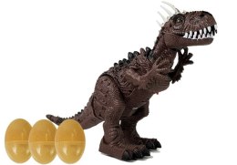 LEAN Toys Dinozaur Brązowy na Baterie Porusza się z Projektorem Dźwiękiem