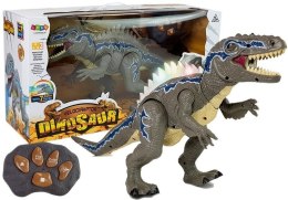 LEAN Toys Dinozaur Zdalnie Sterowany Tyranozaur Świeci Szary