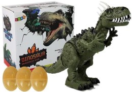 LEAN Toys Dinozaur Zielony na Baterie Porusza się z Projektorem Dźwiękiem