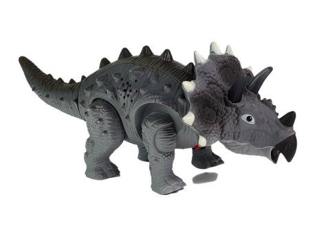 LEAN Toys Dinozaur na Baterie Triceratops Szary LEAN Toys Dinozaur na Baterie Triceratops Szary