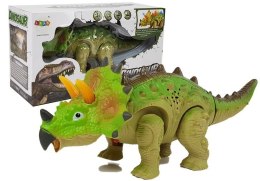LEAN Toys Dinozaur na Baterie Triceratops Zielony
