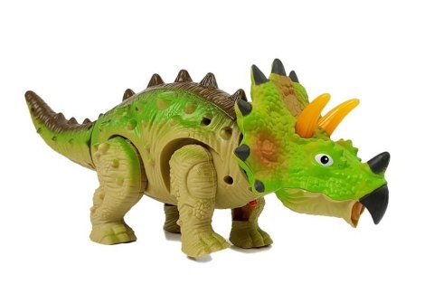 LEAN Toys Dinozaur na Baterie Triceratops Zielony LEAN Toys Dinozaur na Baterie Triceratops Zielony