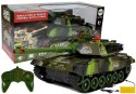 LEAN Toys Duży Czołg Zdalnie Sterowany R/C 2.4 Ghz Światła Odgłosy Strzelania Zielony