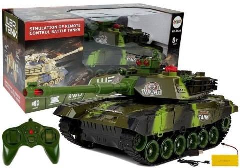 LEAN Toys Duży Czołg Zdalnie Sterowany R/C 2.4 Ghz Światła Odgłosy Strzelania Zielony LEAN Toys Duży Czołg Zdalnie Sterowany R/C 2.4 Ghz Światła Odgłosy Strzelania Zielony