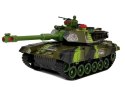 LEAN Toys Duży Czołg Zdalnie Sterowany R/C 2.4 Ghz Światła Odgłosy Strzelania Zielony