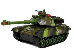LEAN Toys Duży Czołg Zdalnie Sterowany R/C 2.4 Ghz Światła Odgłosy Strzelania Zielony