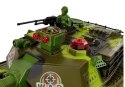 LEAN Toys Duży Czołg Zdalnie Sterowany R/C 2.4 Ghz Światła Odgłosy Strzelania Zielony