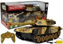 LEAN Toys Duży Czołg Zdalnie Sterowany R/C 2.4 Ghz Światła Odgłosy Strzelania Żółty