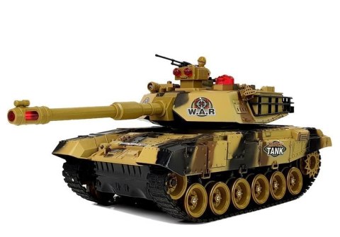 LEAN Toys Duży Czołg Zdalnie Sterowany R/C 2.4 Ghz Światła Odgłosy Strzelania Żółty LEAN Toys Duży Czołg Zdalnie Sterowany R/C 2.4 Ghz Światła Odgłosy Strzelania Żółty