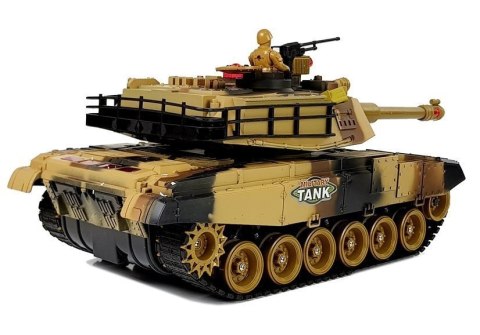 LEAN Toys Duży Czołg Zdalnie Sterowany R/C 2.4 Ghz Światła Odgłosy Strzelania Żółty LEAN Toys Duży Czołg Zdalnie Sterowany R/C 2.4 Ghz Światła Odgłosy Strzelania Żółty