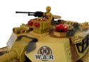 LEAN Toys Duży Czołg Zdalnie Sterowany R/C 2.4 Ghz Światła Odgłosy Strzelania Żółty