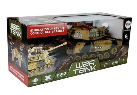 LEAN Toys Duży Czołg Zdalnie Sterowany R/C 2.4 Ghz Światła Odgłosy Strzelania Żółty LEAN Toys Duży Czołg Zdalnie Sterowany R/C 2.4 Ghz Światła Odgłosy Strzelania Żółty