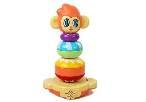 LEAN Toys Edukacyjna Piramidka Małpka z Dźwiękami, Nauka Liczb LEAN Toys Edukacyjna Piramidka Małpka z Dźwiękami, Nauka Liczb