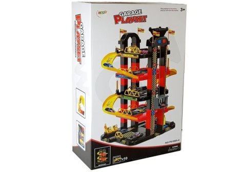 LEAN Toys Garaż Parking 5- poziomowy Winda na Baterie 10 Autek Światła LEAN Toys Garaż Parking 5- poziomowy Winda na Baterie 10 Autek Światła