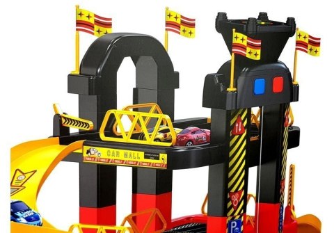 LEAN Toys Garaż Parking 5- poziomowy Winda na Baterie 10 Autek Światła LEAN Toys Garaż Parking 5- poziomowy Winda na Baterie 10 Autek Światła