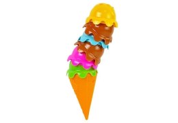 LEAN Toys Gra Zręcznościowa Lody w Wafelku Kolorowa Piramidka Ułóż Wieżę Dla Całej Rodziny