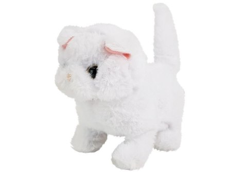 LEAN Toys Interaktywny Kot Pers Biały Chodzi Rusza Ogonem na Baterie LEAN Toys Interaktywny Kot Pers Biały Chodzi Rusza Ogonem na Baterie