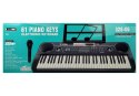 LEAN Toys Keyboard Organy 328-06 Mikrofon Zasilacz Czarny