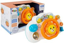 LEAN Toys Kierownica Edukacyjna Interaktywna dla Niemowlaka Pomarańczowa