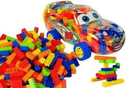 LEAN Toys Klocki Budowlane w Słoiku Samochód 35 cm 205 klocków