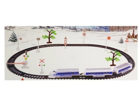 LEAN Toys Kolejka Pociąg Pendolino Tory na Baterie z Dźwiękiem i Światłem LEAN Toys Kolejka Pociąg Pendolino Tory na Baterie z Dźwiękiem i Światłem