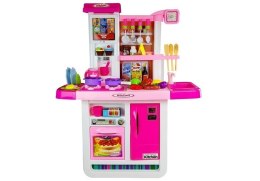 LEAN Toys Kuchnia Woda Garnki Artykuły Spożywcze Na Baterie Dźwięk Różowa