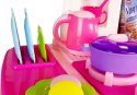 LEAN Toys Kuchnia Woda Garnki Artykuły Spożywcze Na Baterie Dźwięk Różowa