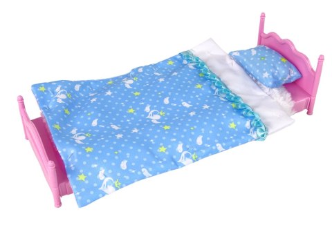 LEAN Toys Lalka Meble Zestaw Łóżko Szafa Toaletka LEAN Toys Lalka Meble Zestaw Łóżko Szafa Toaletka