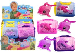 LEAN Toys Mały Delfin z Transporterem Maskotka