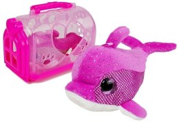 LEAN Toys Mały Delfin z Transporterem Maskotka