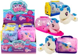 LEAN Toys Mały Jednorożec z Transporterem Maskotka