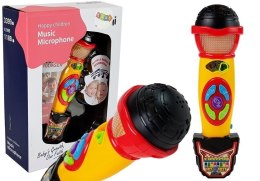 LEAN Toys Mikrofon Żółto- Czarny Karaoke Nagrywający Piosenki