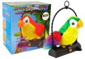 LEAN Toys Papuga Pleciuga Ptaszek Powtarza Słowa Zielona