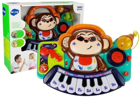 LEAN Toys Pianinko Interaktywne dla Niemowlaka DJ Małpka LEAN Toys Pianinko Interaktywne dla Niemowlaka DJ Małpka