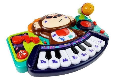 LEAN Toys Pianinko Interaktywne dla Niemowlaka DJ Małpka LEAN Toys Pianinko Interaktywne dla Niemowlaka DJ Małpka