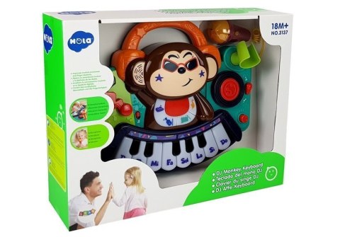 LEAN Toys Pianinko Interaktywne dla Niemowlaka DJ Małpka LEAN Toys Pianinko Interaktywne dla Niemowlaka DJ Małpka