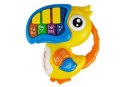 LEAN Toys Pianinko i Gitara na Baterie Papuga Rybka