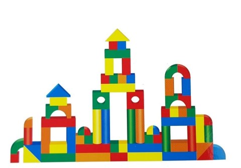 LEAN Toys Piankowe Klocki Konstrukcyjne 131 elementów LEAN Toys Piankowe Klocki Konstrukcyjne 131 elementów