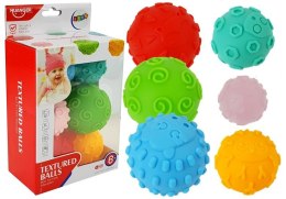 LEAN Toys Piłki Sensoryczne Kolorowe Kule dla Niemowlaka 6 szt