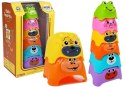 LEAN Toys Piramidka dla Niemowlaka Zwierzątka Kubeczki