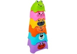 LEAN Toys Piramidka dla Niemowlaka Zwierzątka Kubeczki
