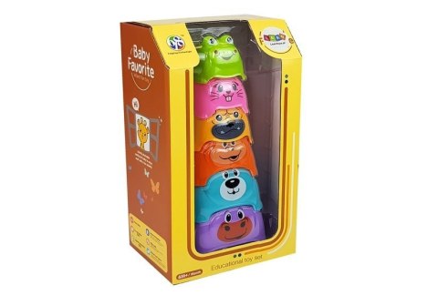 LEAN Toys Piramidka dla Niemowlaka Zwierzątka Kubeczki LEAN Toys Piramidka dla Niemowlaka Zwierzątka Kubeczki