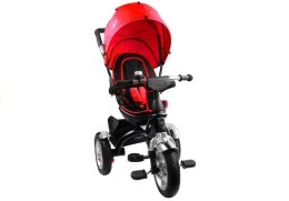 LEAN Toys Rower Trójkołowy PRO500 Czerwony - CZARNA RAMA
