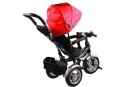 LEAN Toys Rower Trójkołowy PRO500 Czerwony - CZARNA RAMA
