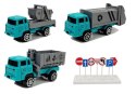 LEAN Toys Samolot Rozkładany CITY z Autkami 1:64 Światła Dźwięki Biały