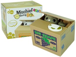 LEAN Toys Skarbonka Kot Nauka Oszczędzania Winogrono