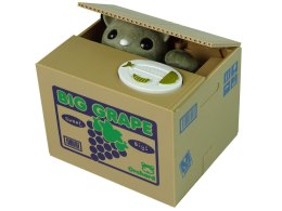 LEAN Toys Skarbonka Kot Nauka Oszczędzania Winogrono