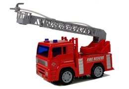 LEAN Toys Wóz Strażacki Straż Pożarna z Drabiną na Baterie z Wodą 1:20