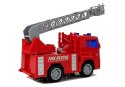 LEAN Toys Wóz Strażacki Straż Pożarna z Drabiną na Baterie z Wodą 1:20
